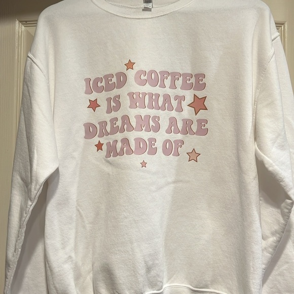 NWOT Iced Coffee Graphic Sweatshirt - Picture 2 of 3